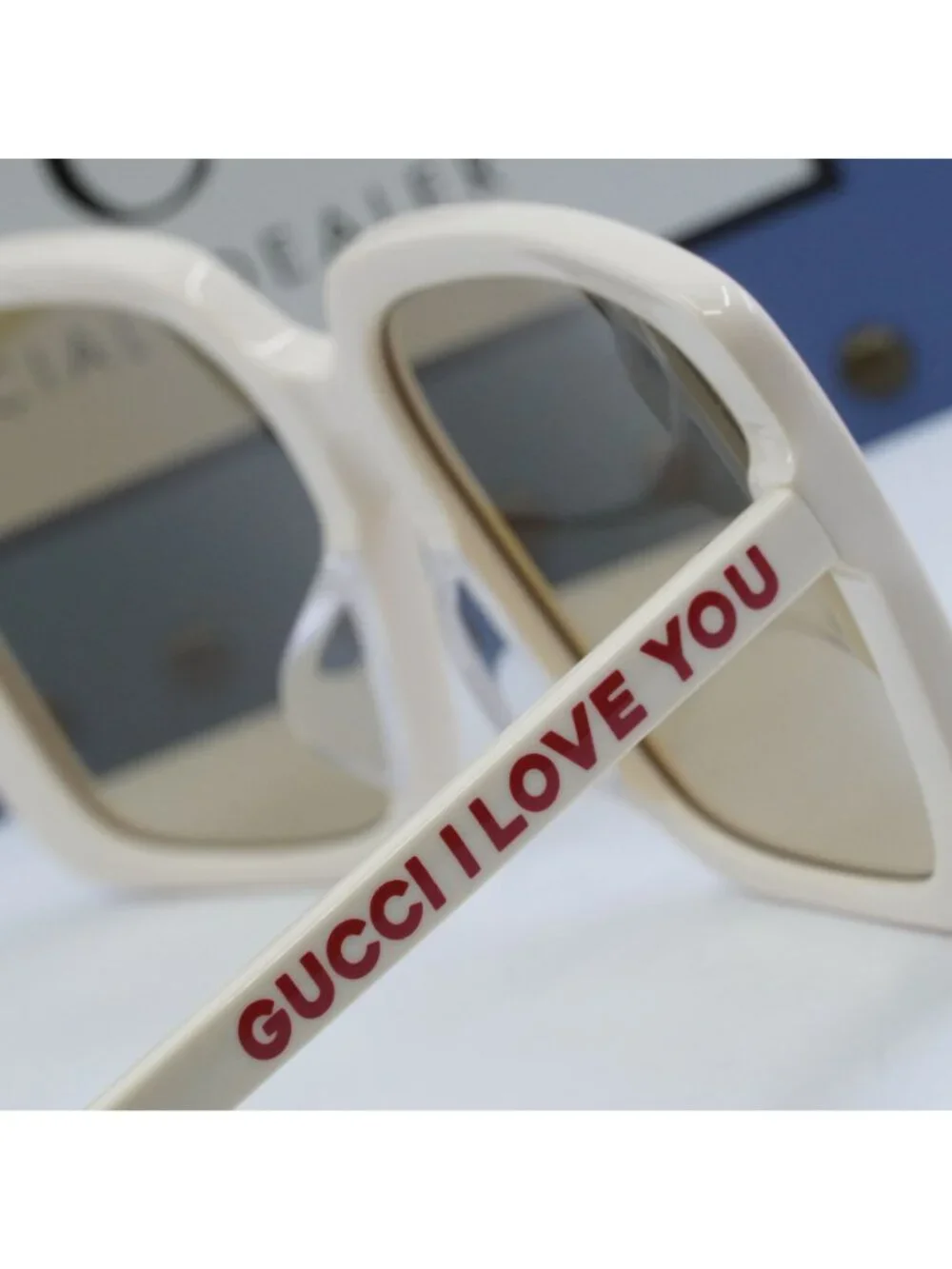 Gucci GG0567SAN 006 Square Women Sunglasses - Ivory / Brown